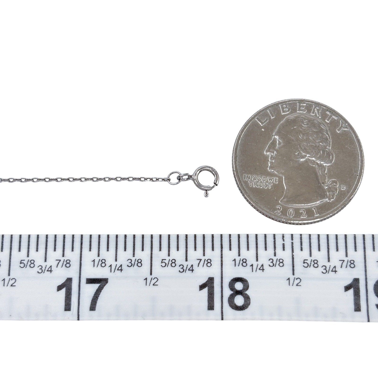 Vintage Sterling Silver 925 0.9mm Cable Chain Necklace 16″-17″-18″