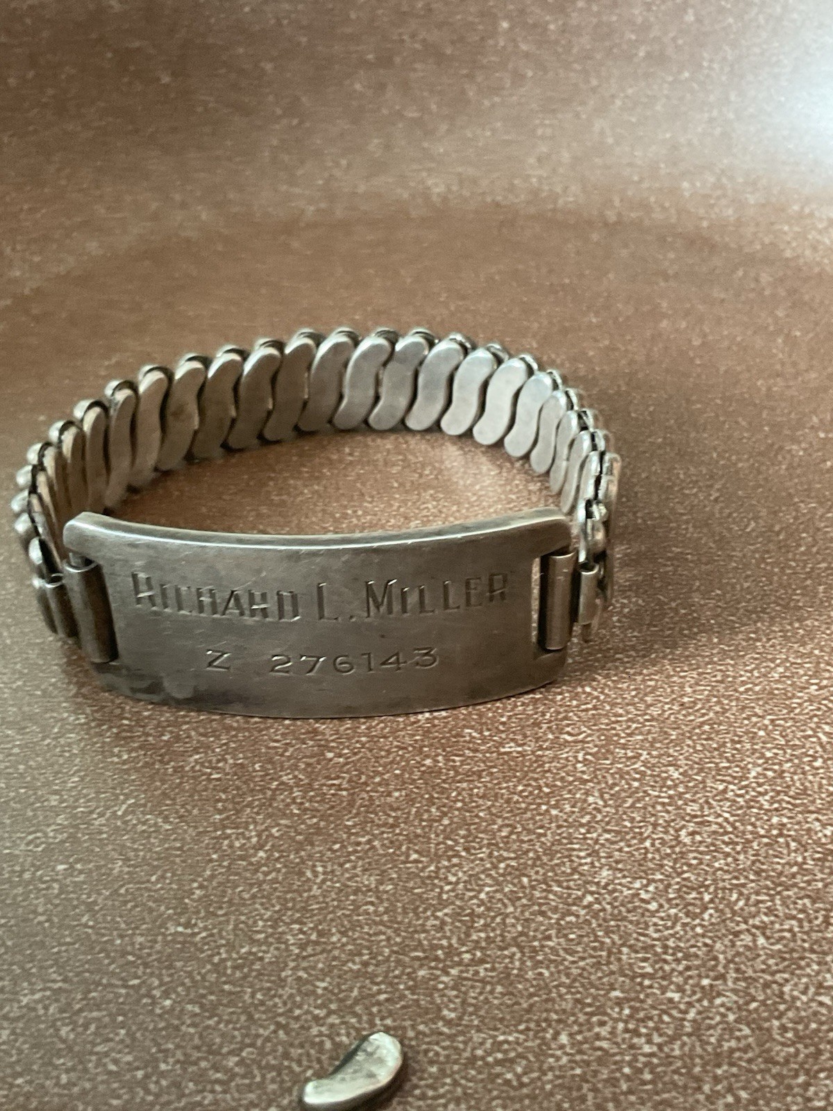 Vtg Heavy Solid 925 Sterling Silver ID Bracelet Expansion Link Stretch Band 44 g
