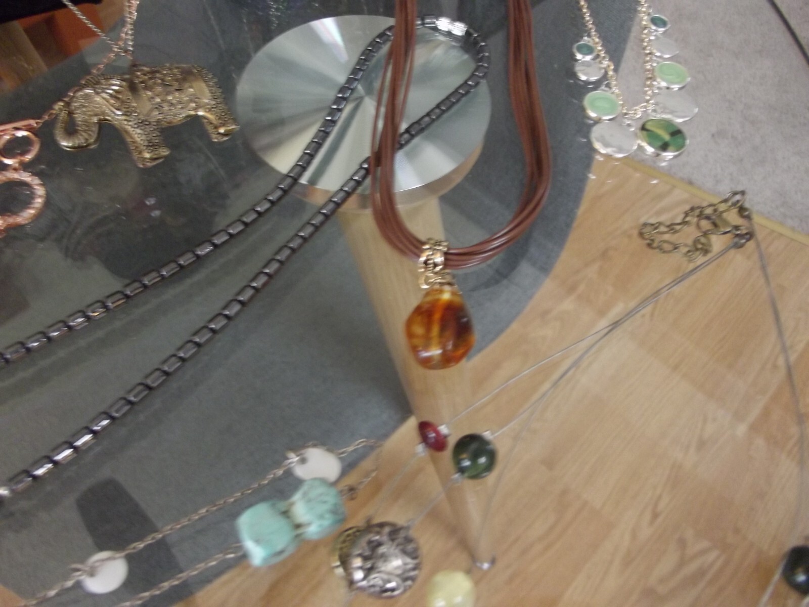 Lot of 50+ Necklaces Vintage 2 Now Some signed ,Stone, Glass, Shell, Acrylic Etc
