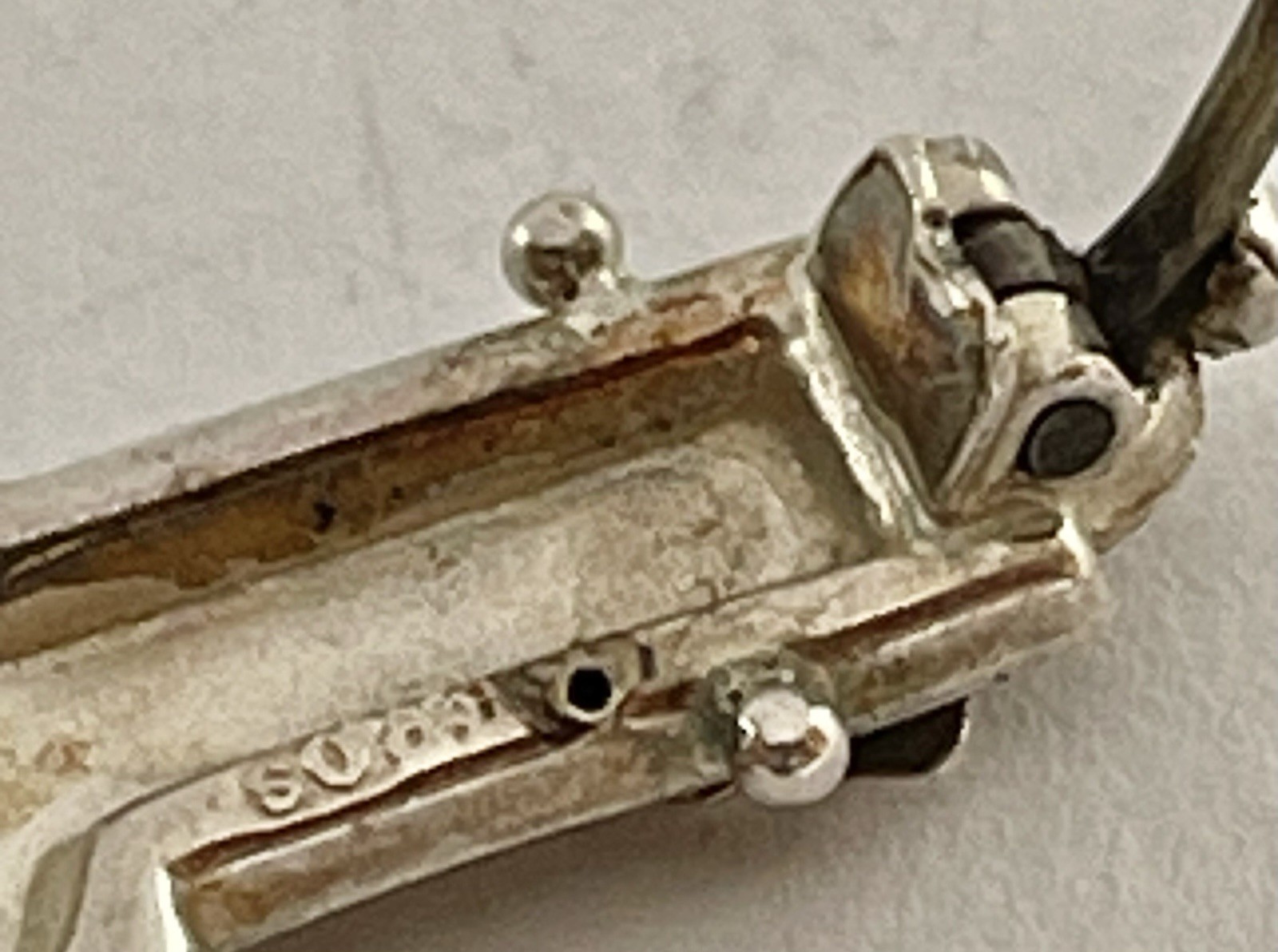 Victorian Double Hearts Sweetheart Bar Brooch Sterling Rose Gold Hallmarked