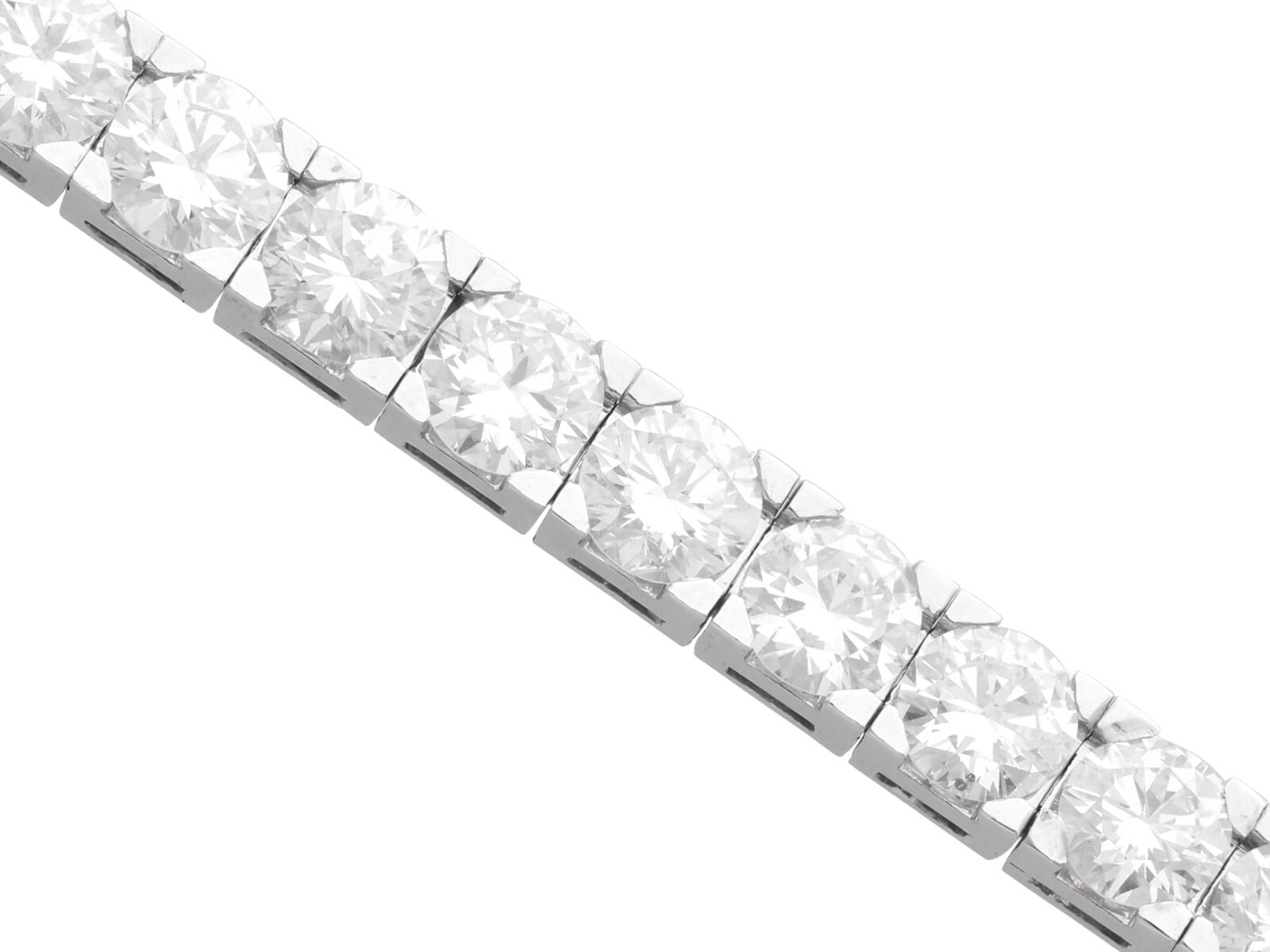 Vintage French 16.75Ct Diamond and Platinum Bracelet Circa 1950