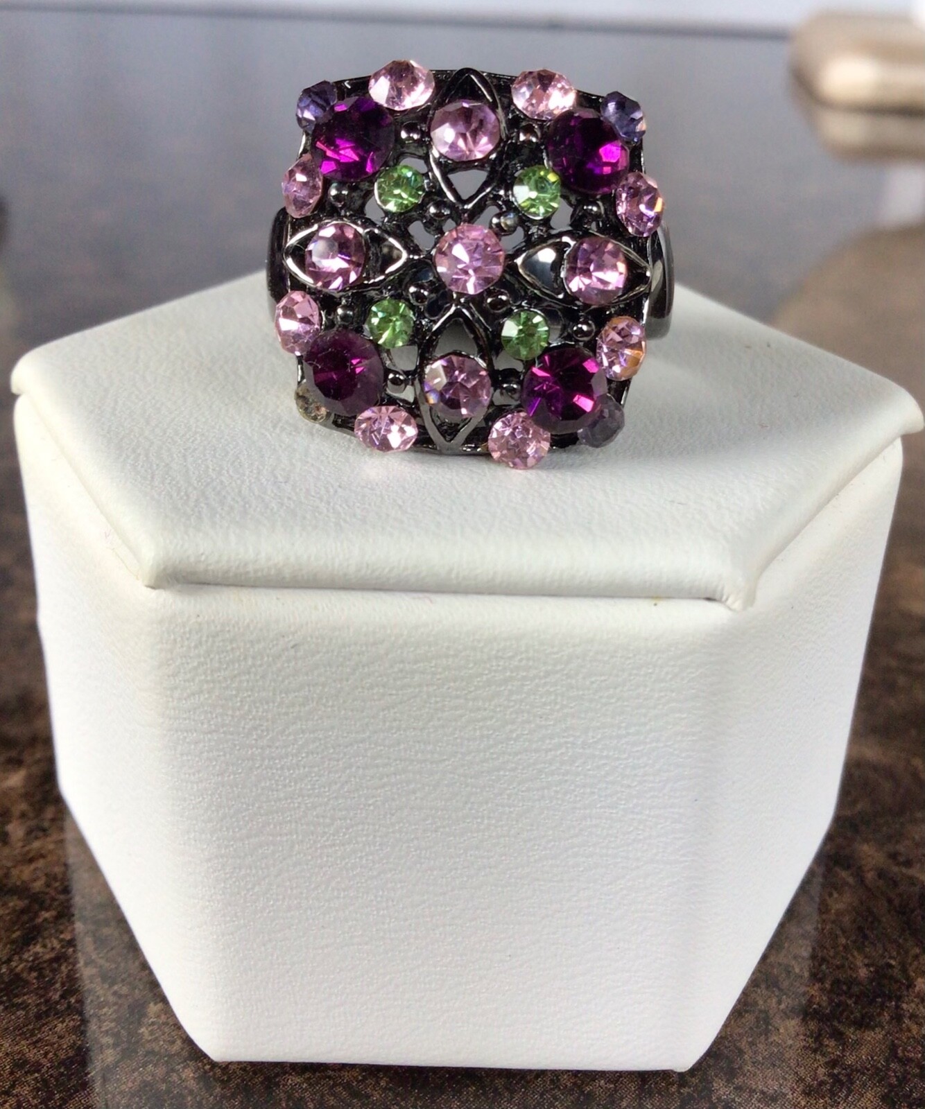 Purple Themed Jewelry Lot (11 Pieces) Silver/Gold tone Rhinestone Beads Enamel