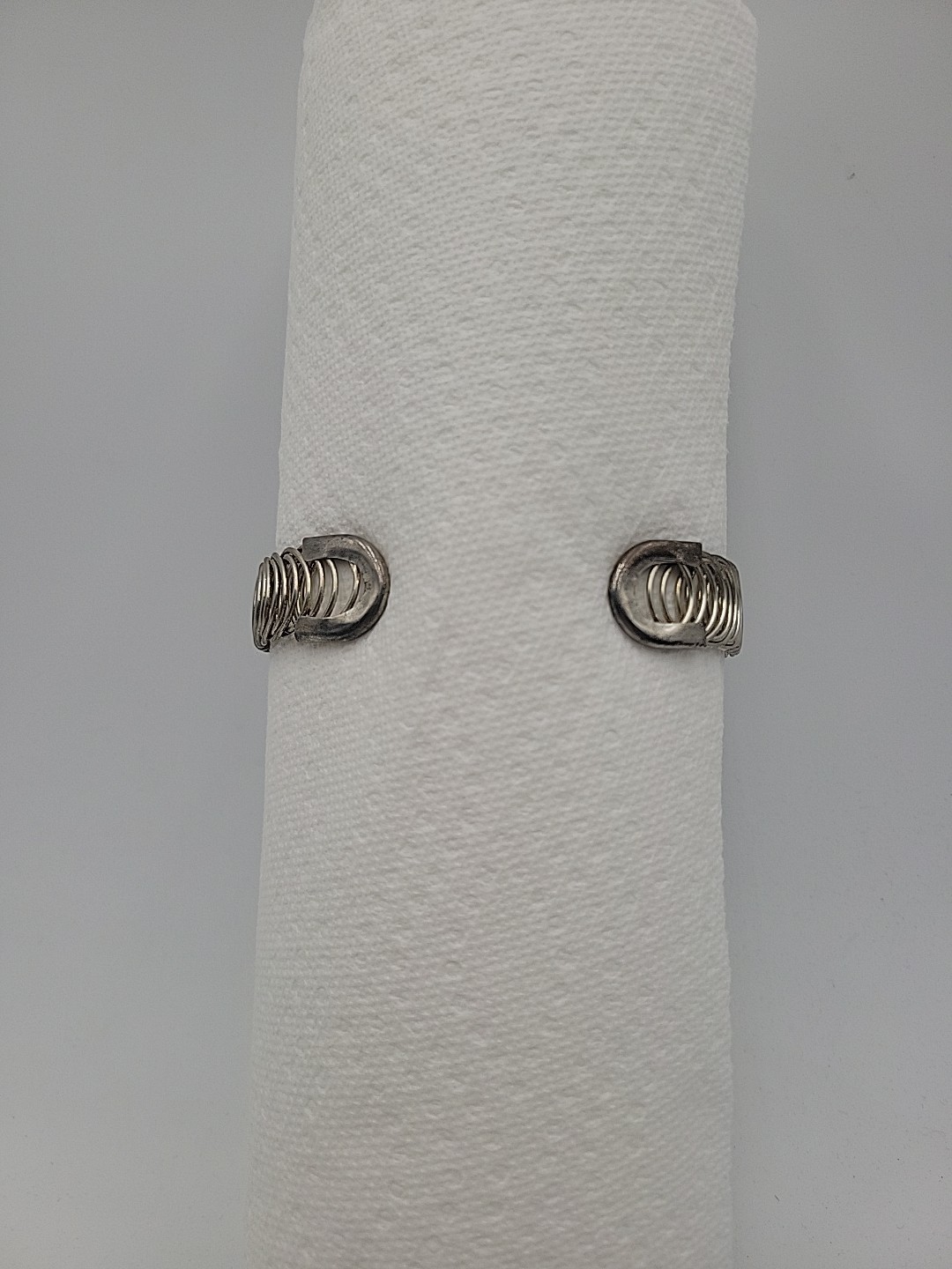 Vintage Rhinestone Cuff Dangle Bracelet, Stretch Band