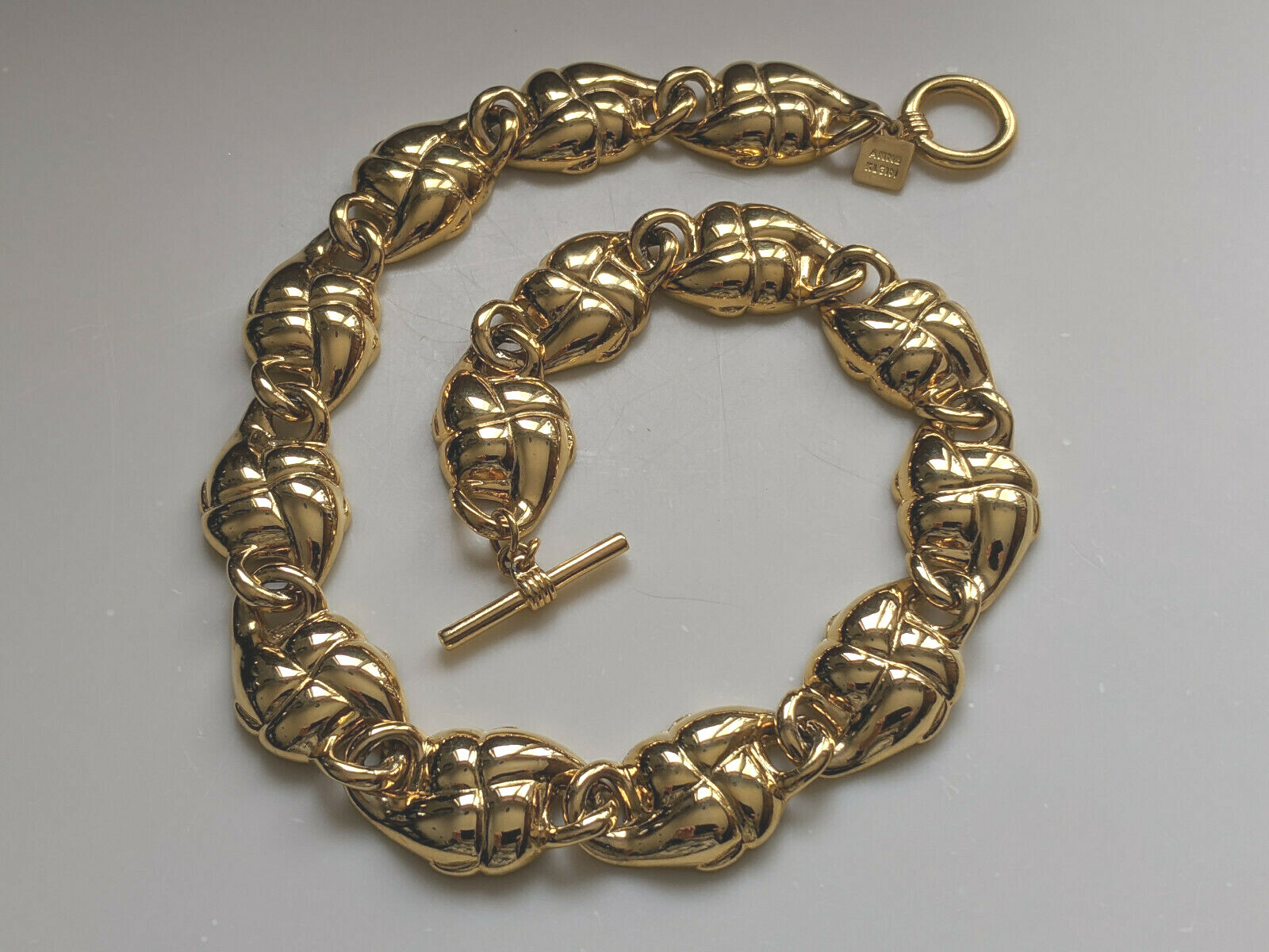 Anne Klein Chunky Gold Tone 17.5″ Necklace w Toggle Closure