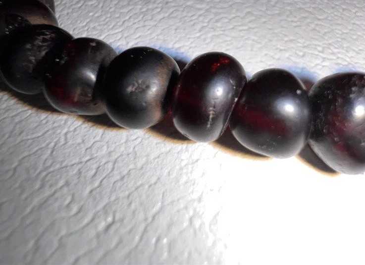 Vintage Baltic Amber Beaded Stretch Bracelet Multicolor Honey Cognac