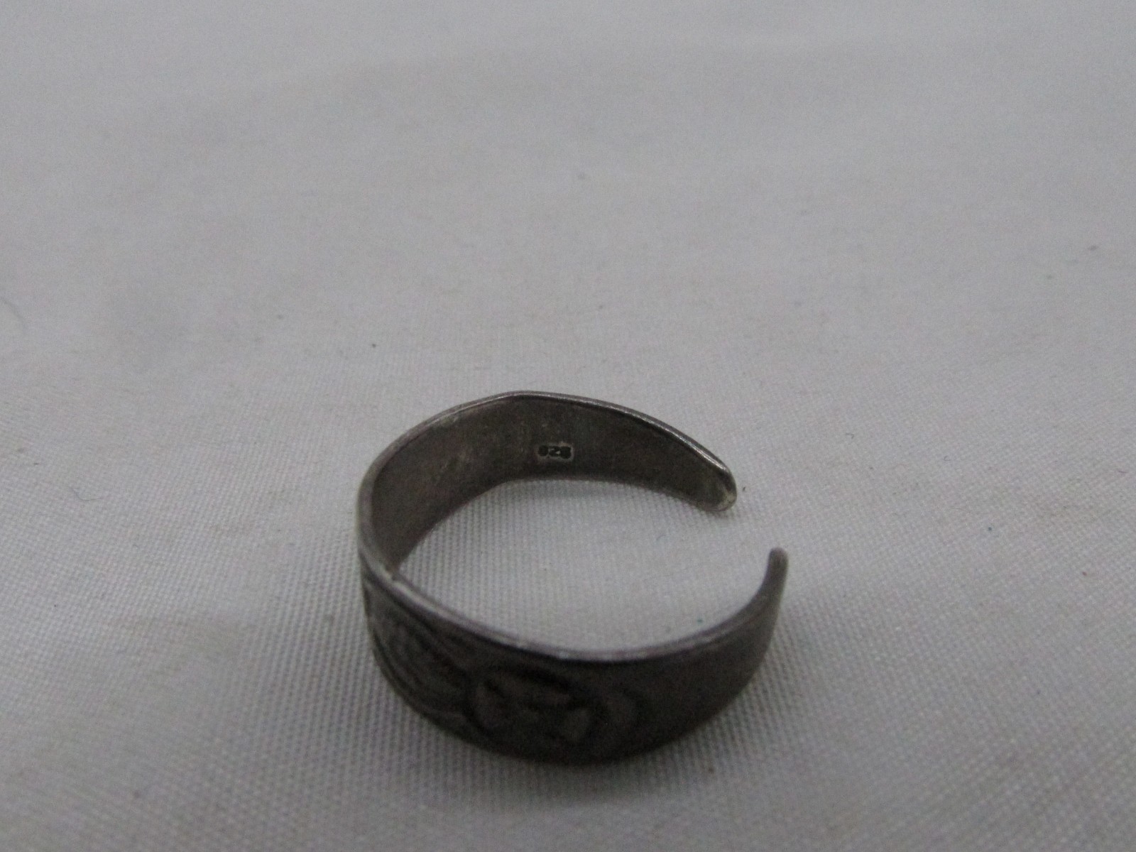 Sterling Silver South Western Design Open Back Toe Ring Marked 925 #764