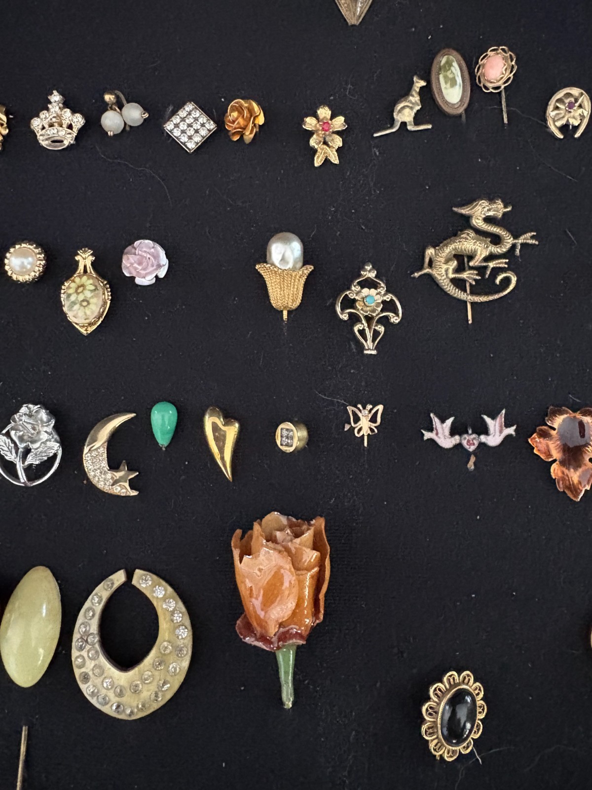 Stick Pin Collection, lot of 114, unique and vintage, hat pins, lapel pins