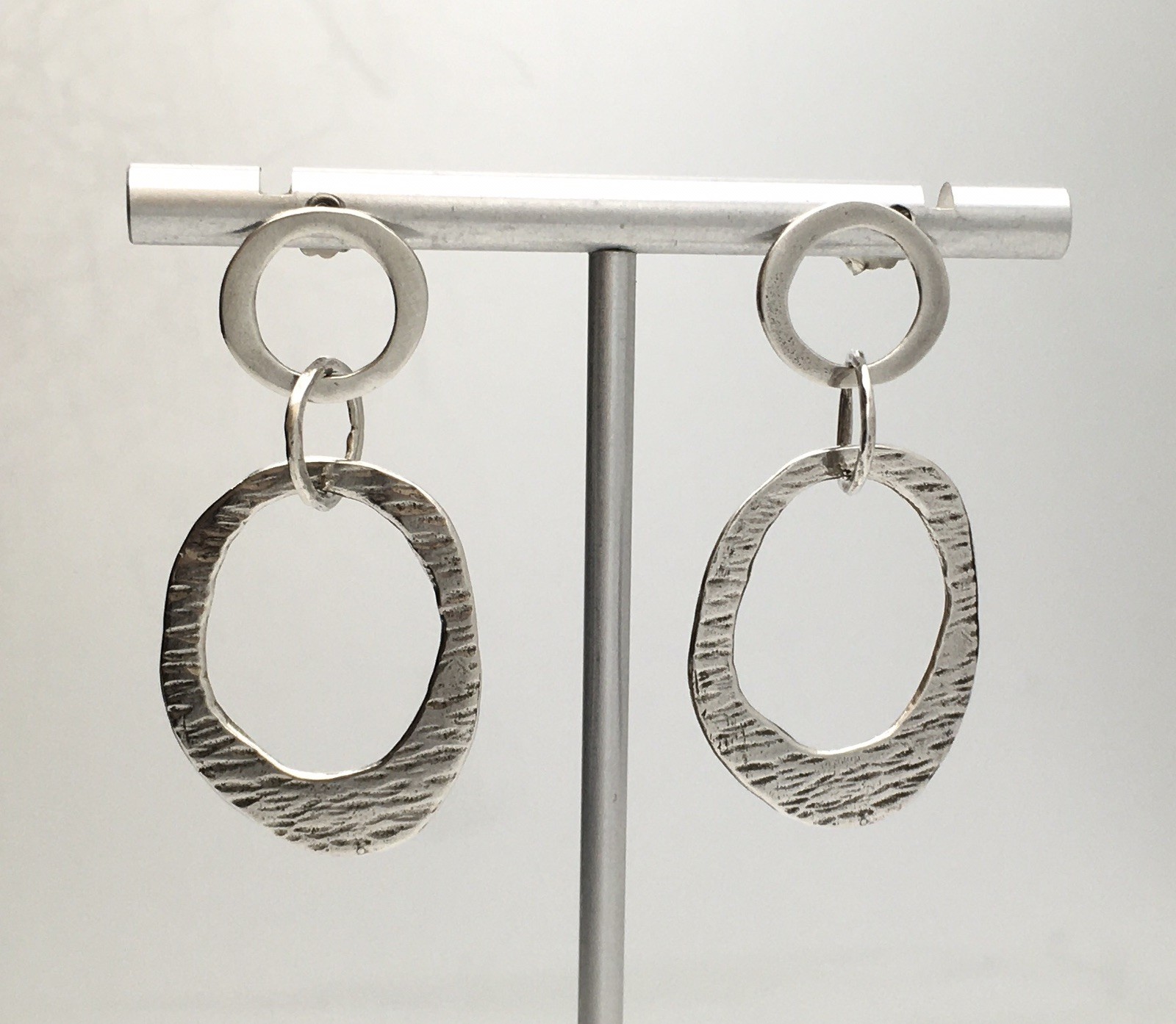 Vintage Sterling Silver SILPADA Interlocking Circles Earrings Marked 925 #19