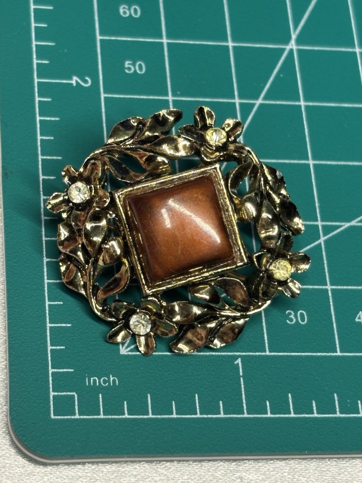Vintage Brooch Lot Fall Tones Brown Burgundy Colors