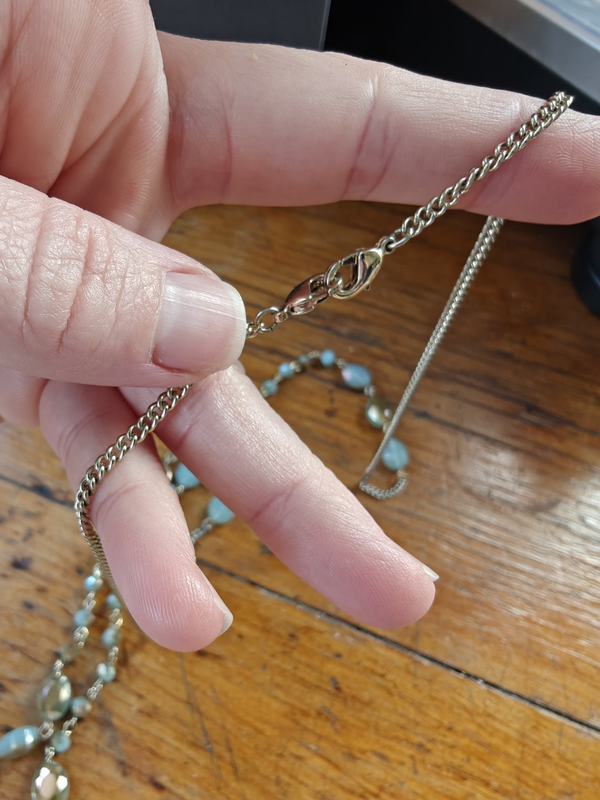 Vintage Necklace 36 Inches In Length Silver Tone