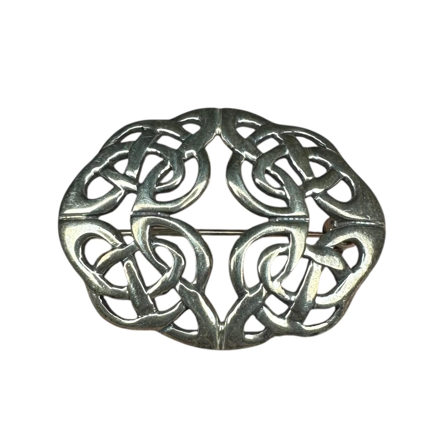 Sterling Silver Celtic Knot Open Work Art Nouveau Brooch Pin Kit Heath KH 97 1.2