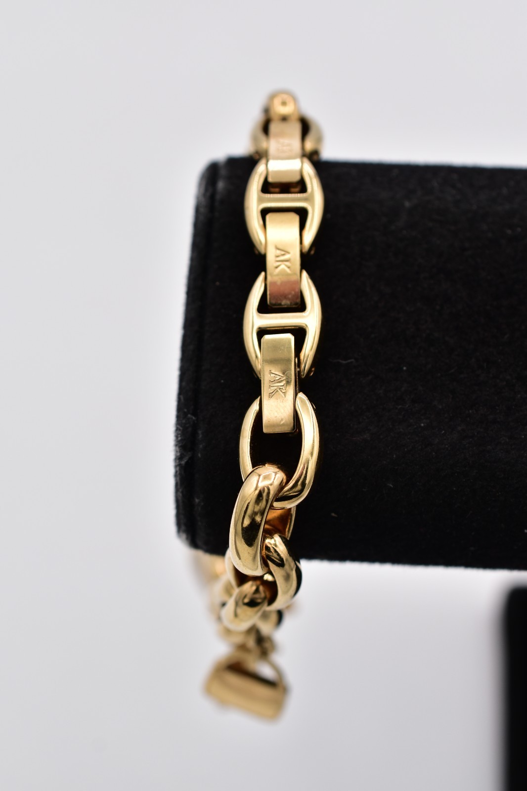 Anne Klein Gold Watch Charm Bracelet Heart Shoe Purse Clover AK Crystal BinAD