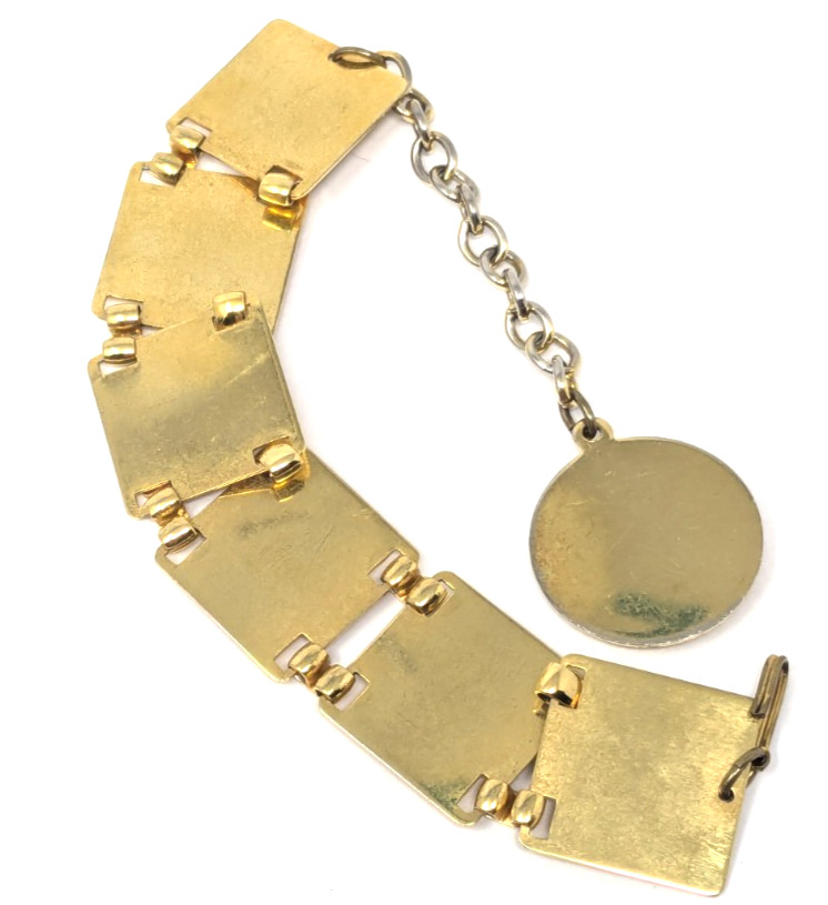 Vintage 60s United Nations Geoscheme Continental Regions Bracelet Bates & Klinke