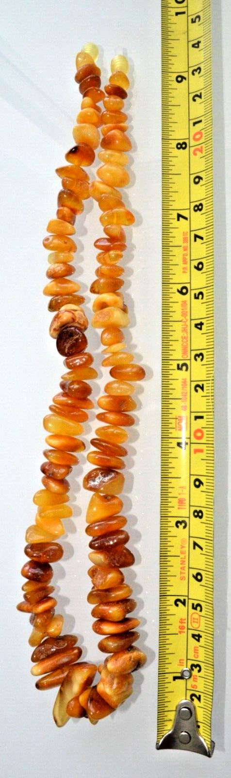✅49cm = 44gr RUSSIAN SOVIET BALTIC AMBER BEAD NECKLACE 琥珀 BRACELET STONE PENDANT