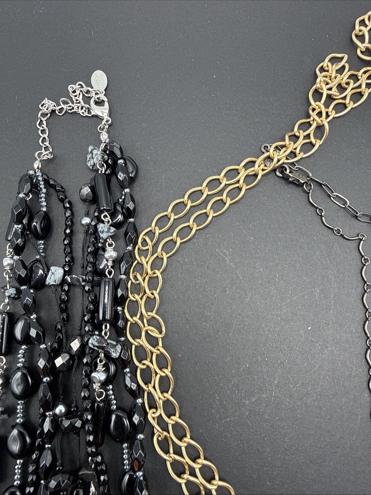 Lot Of 5 Necklaces Vintage To Now – Some Signed LC PD And Austrian Crystal B44