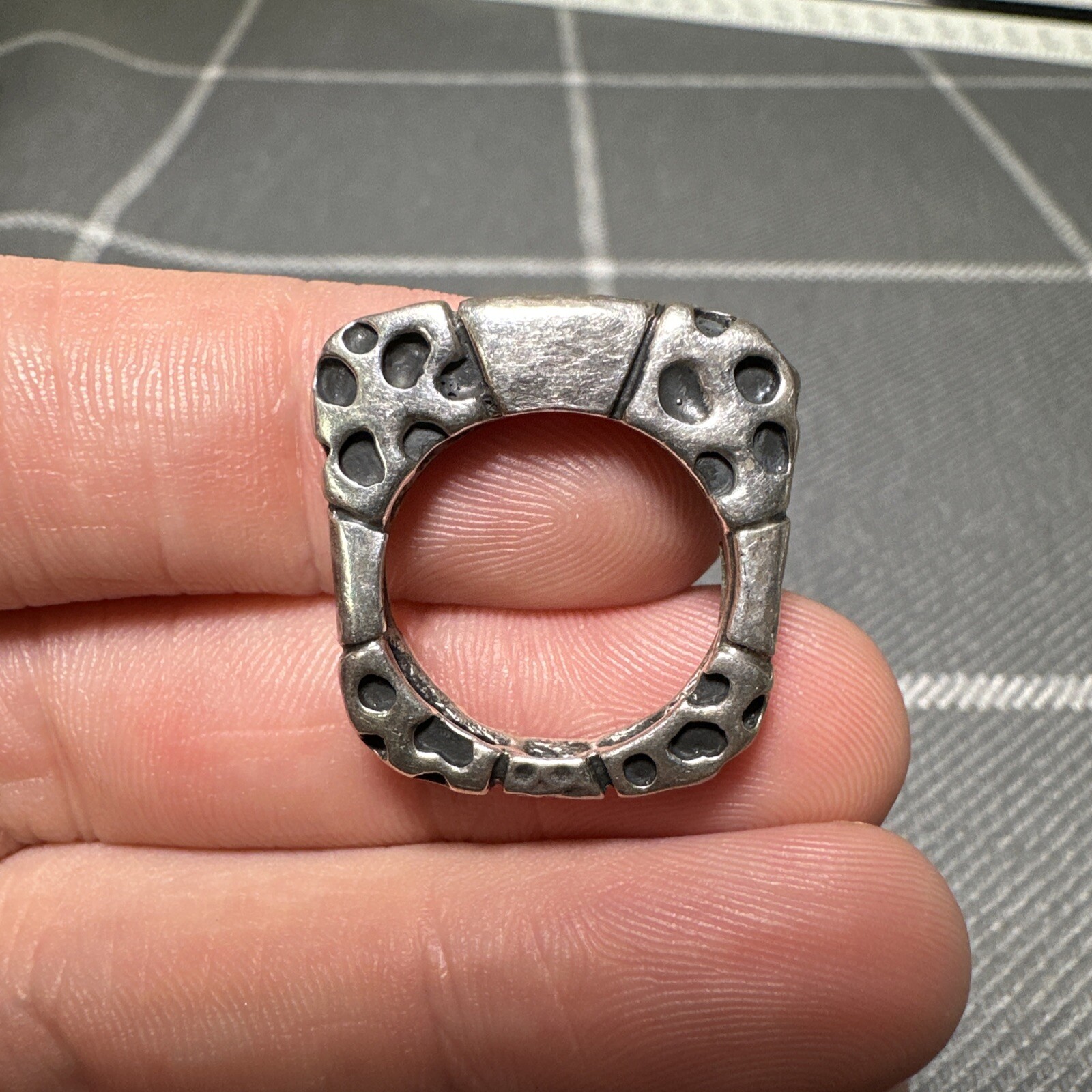 Vintage Dian Malouf Sterling Silver Statement Ring Size 6.75