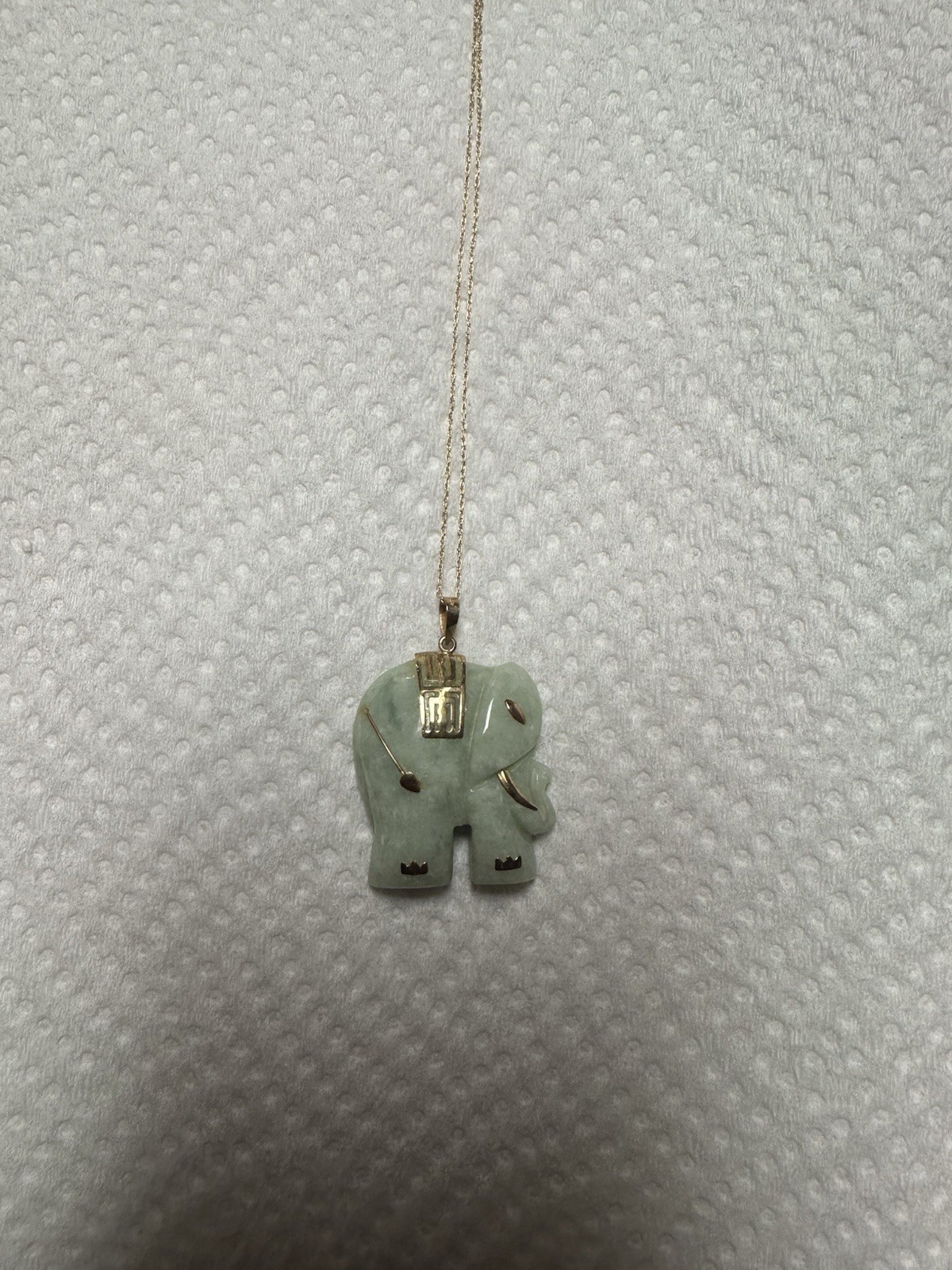 Ivory 14 Karat Gold Necklace.