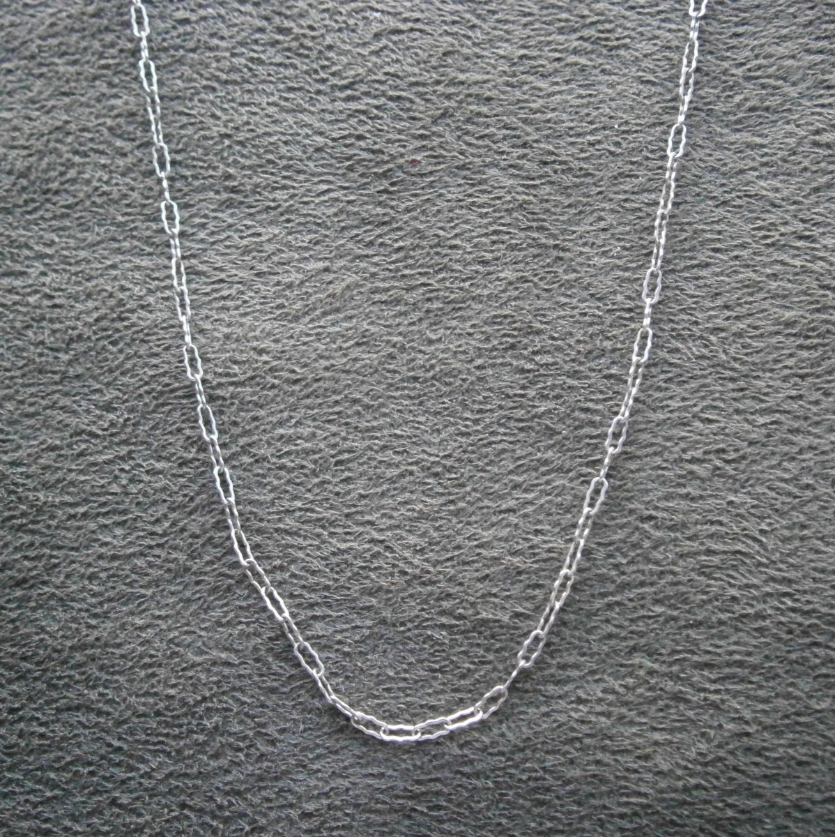 Dainty Crimped Oval Link Chain Vintage Sterling Silver Necklace 18″ 1.7g