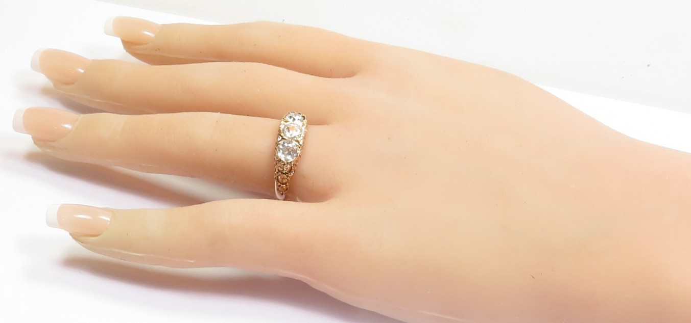 Antique 1920’s European Diamond Engagement Ring 10K Rose Gold 9 UK-R1/2 EGL USA