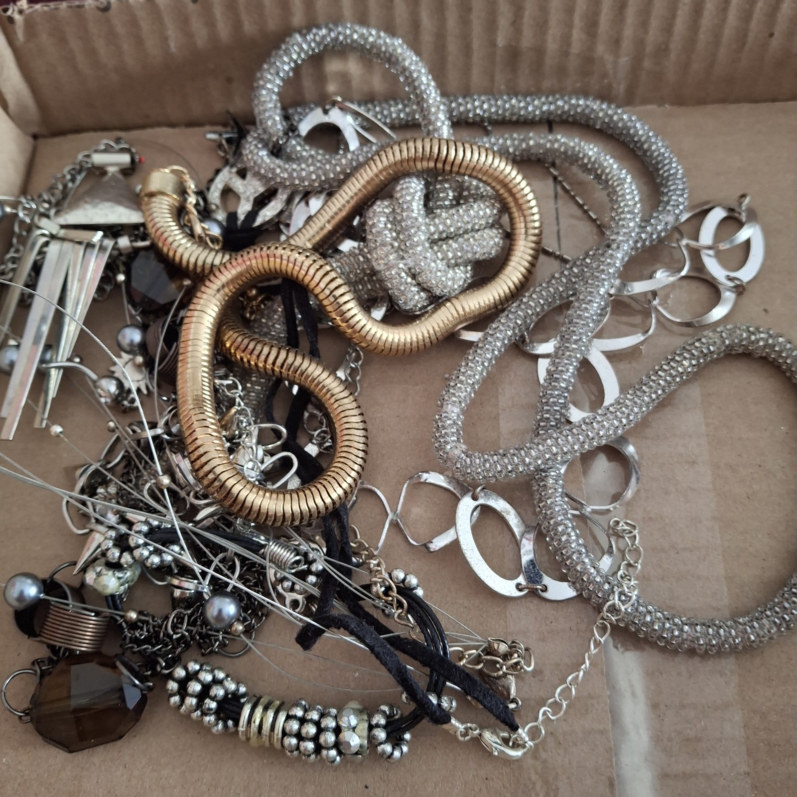 1+ Pound Vintage to Modern Jewelry Lot Wearables Necklaces Earrings Mixed