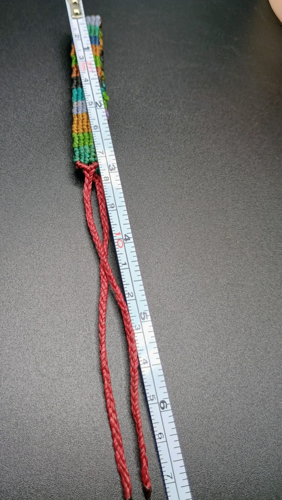 Multicolor Macramé Thread Bracelet Andean Craftsmanship Cusco