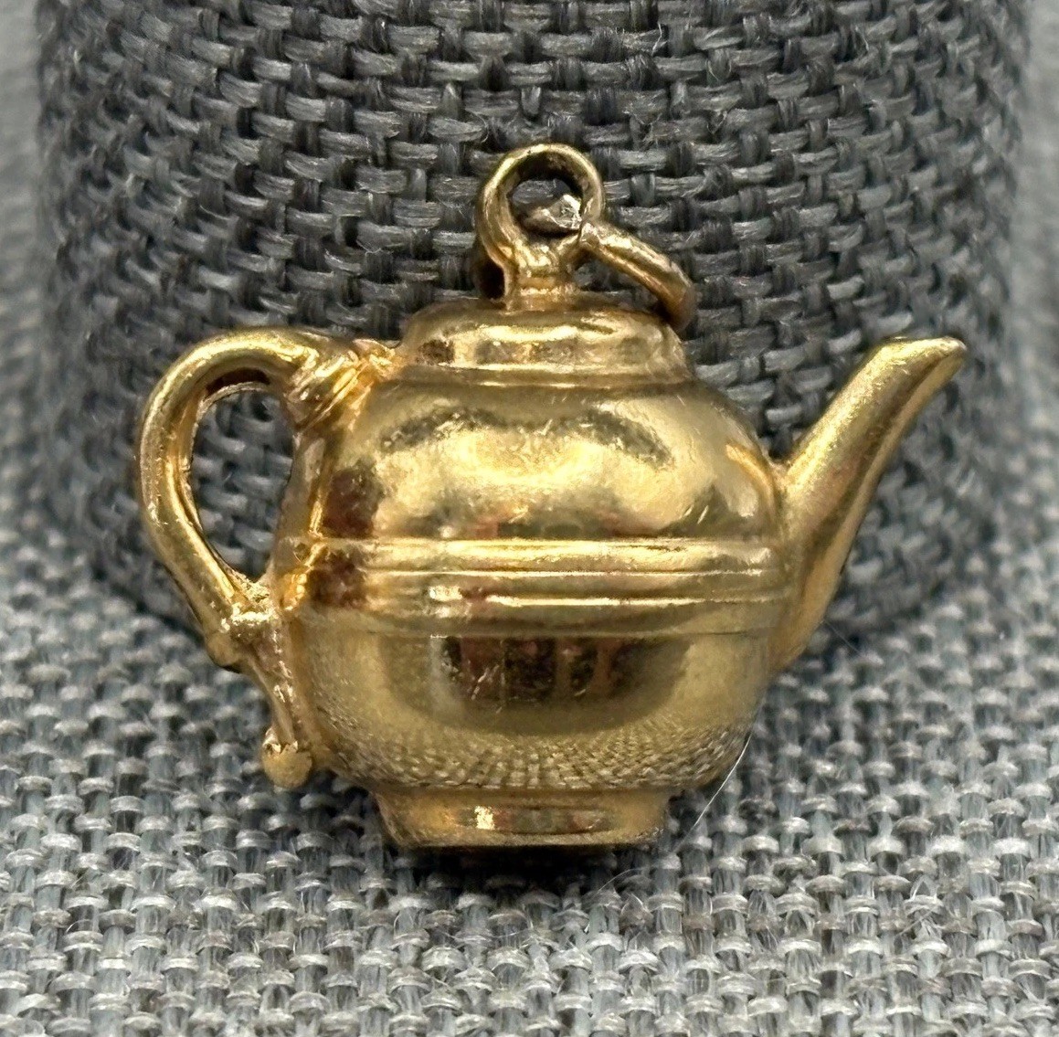 Vintage 12K Gold Filled 3D Teapot Charm Or Pendant Figural
