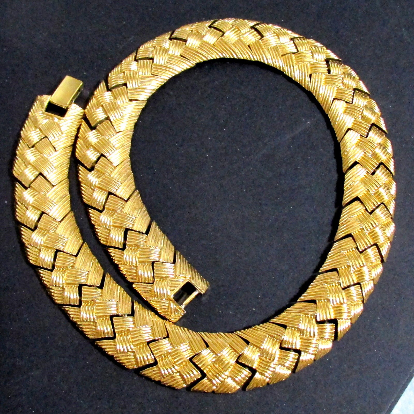 VTG NAPIER GP BRAIDED WOVEN CHAIN 16″ NECKLACE ELEGANT CLASSIC EXC