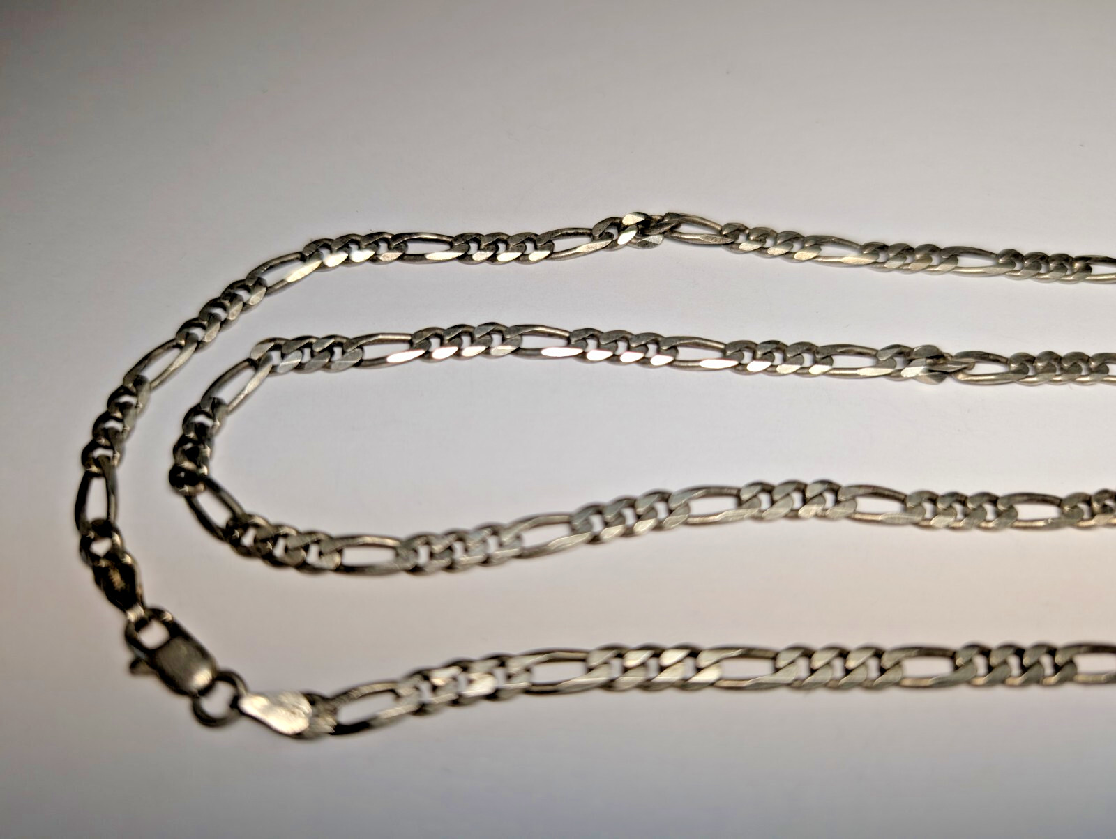 VINTAGE STERLING SILVER NECKLACE HALLMARKED 925 ITALY 19 3/4″ LONG