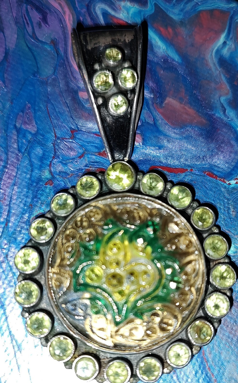 Vintage Sterling Silver Pendant Circa 1920,s 21g Unsigned.