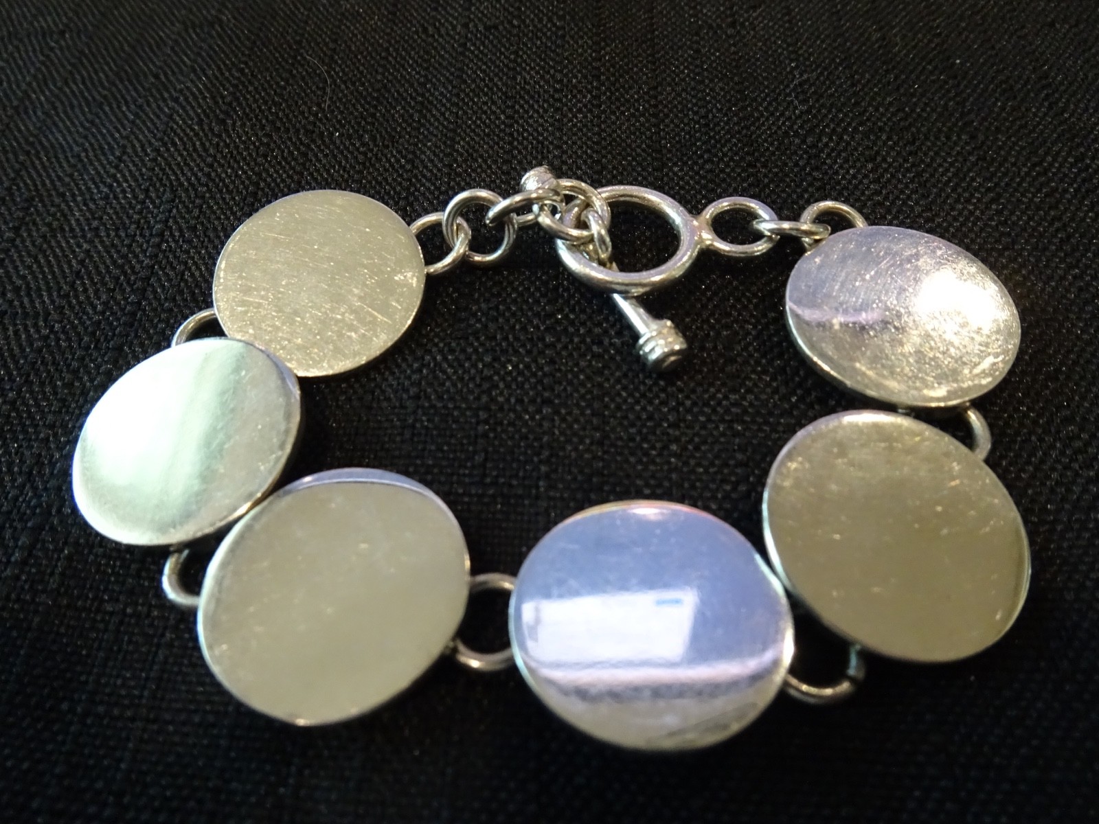 # 718-VINTAGE STERLING SILVER MEXICO BRACELET-925–VERY DIFFERENT-NICE