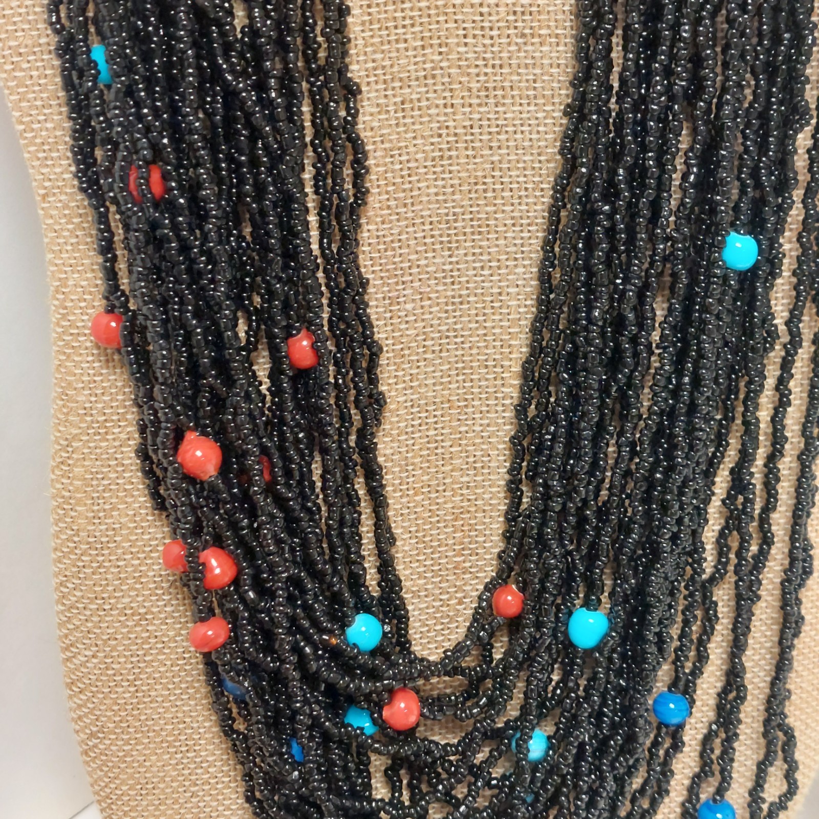 100 Pc Vtg-Now Beaded Necklaces Assorted Colors And Types