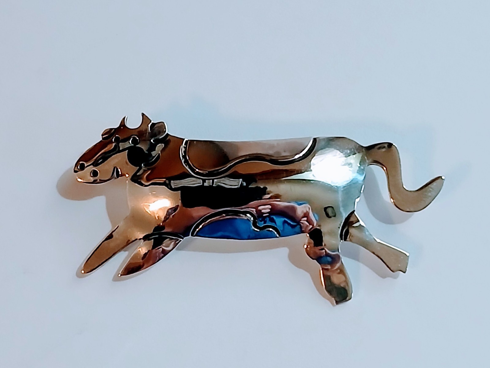 Vintage Sterling Silver 925 Taxco Cow Brooch Pin TB-48 Taller Borda Workshop Mex