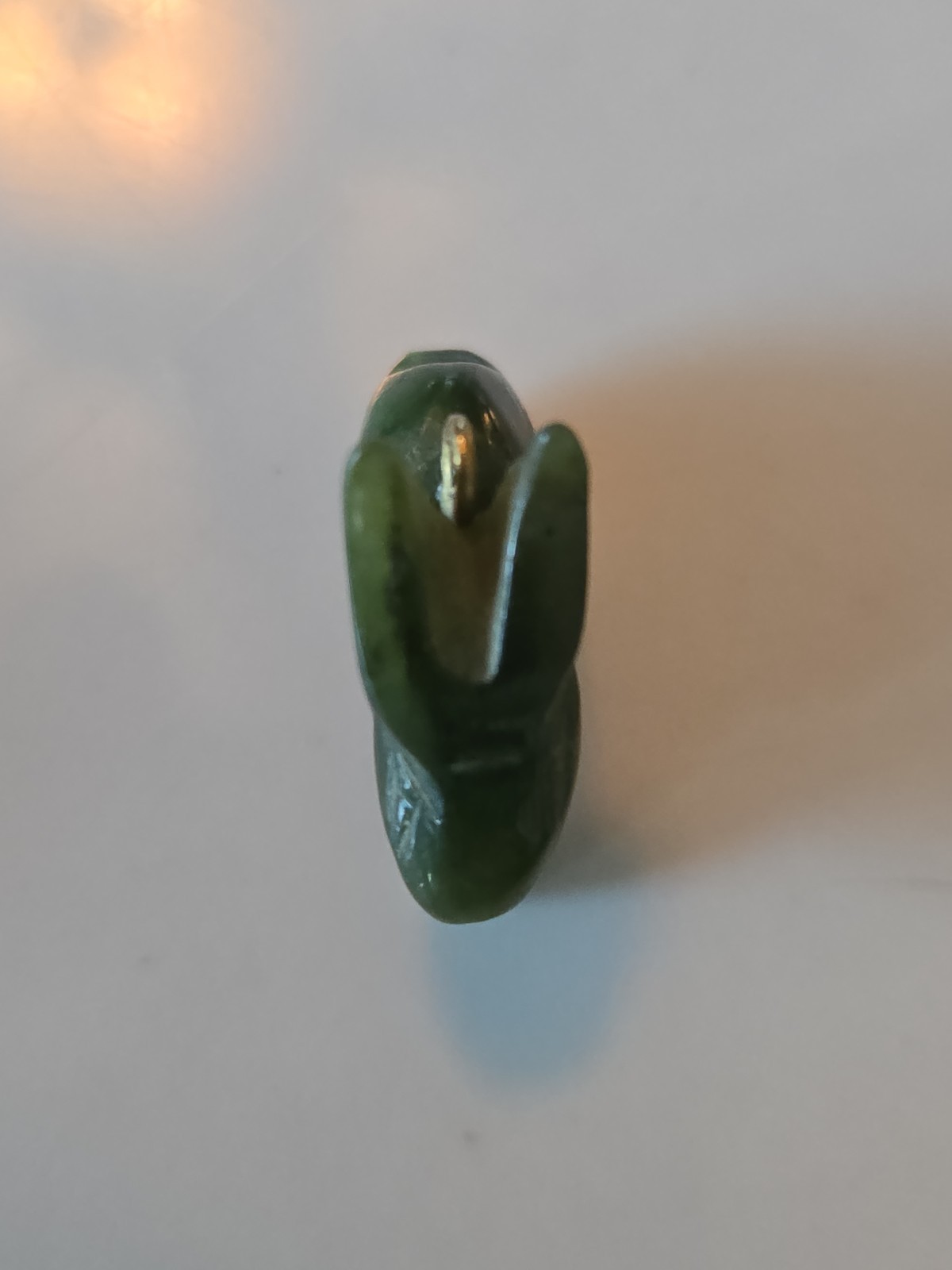 Vintage Jade Jadeite Rabbit Charm or Pendant.