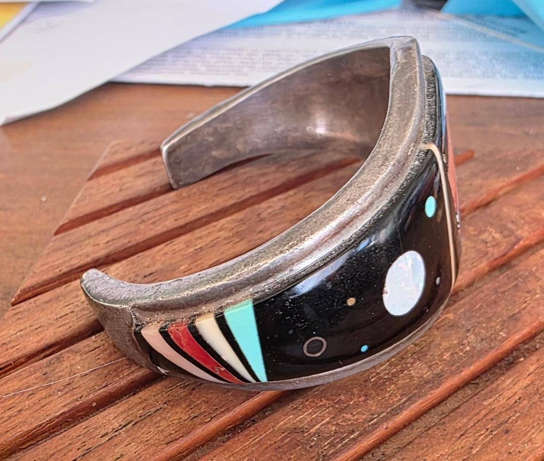 Ervin P. Tsosie Micro Inlay Bracelet Native American