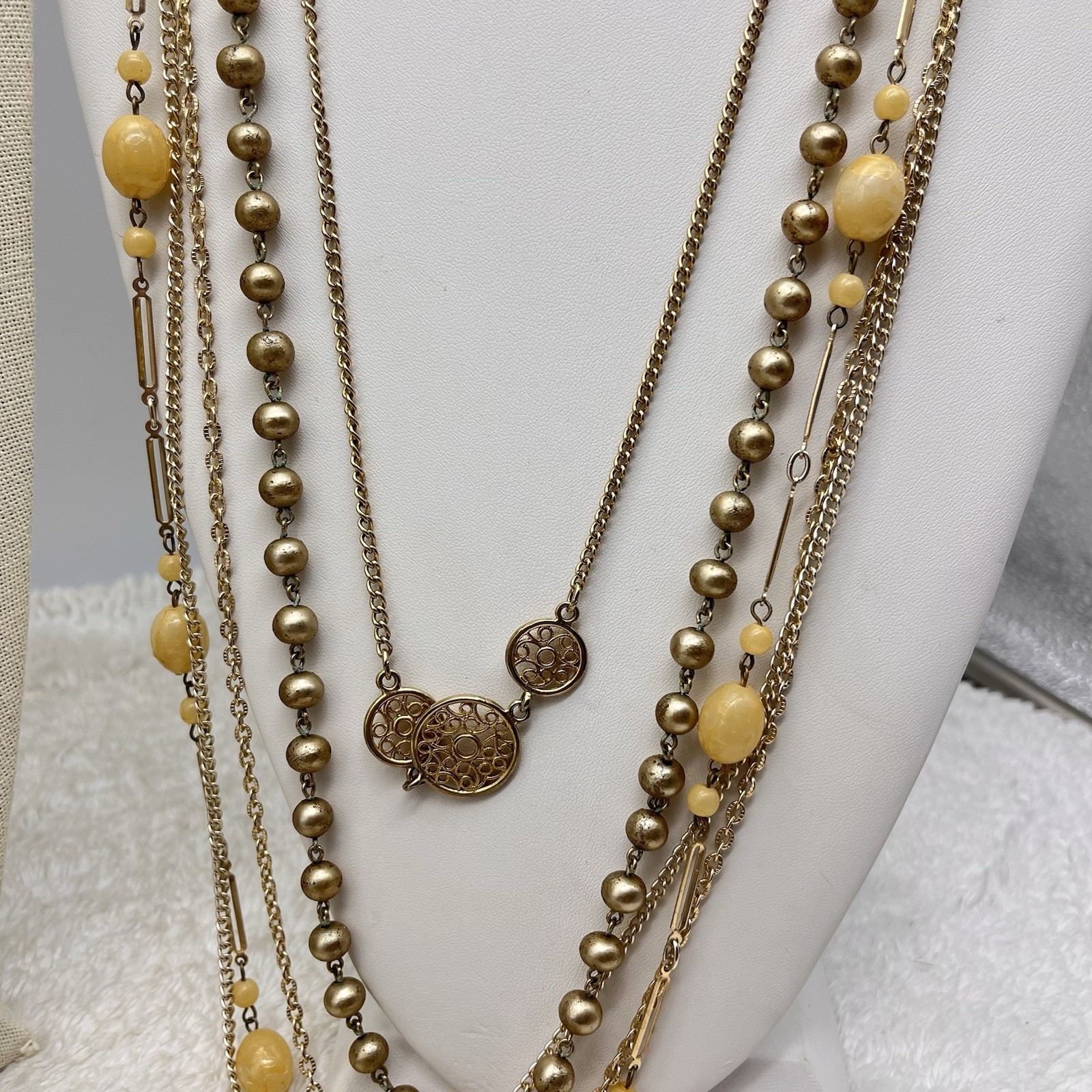 Vintage Necklace Jewelry Lot 8 Pieces Opera Flapper Long Length