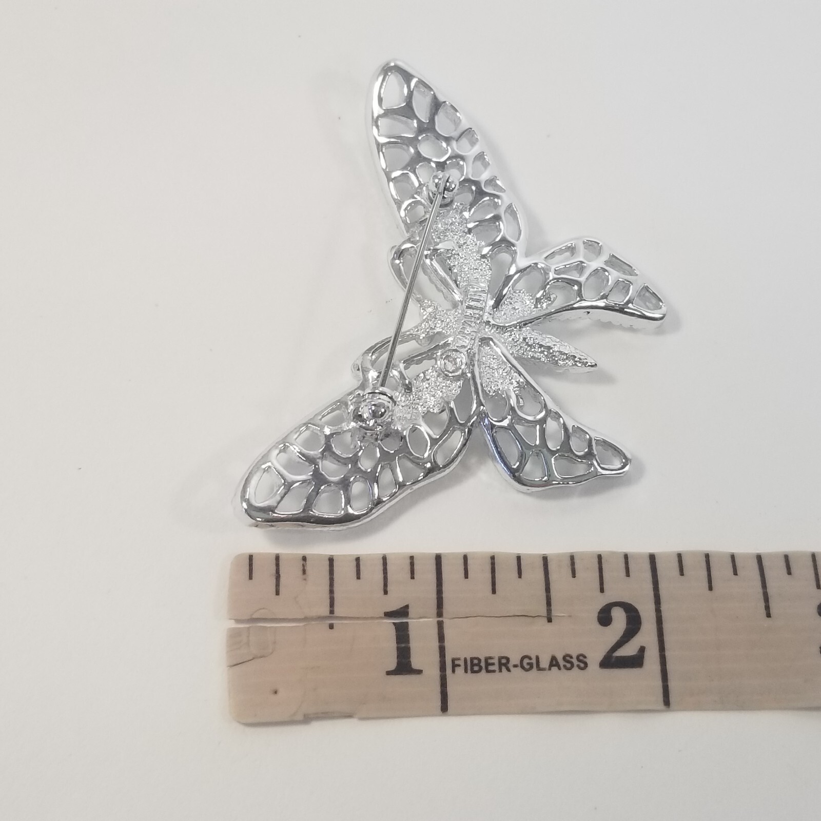 Signed Sarah Coventry Vintage 1971 Silver Tone Madame Butterfly Brooch 2.5″
