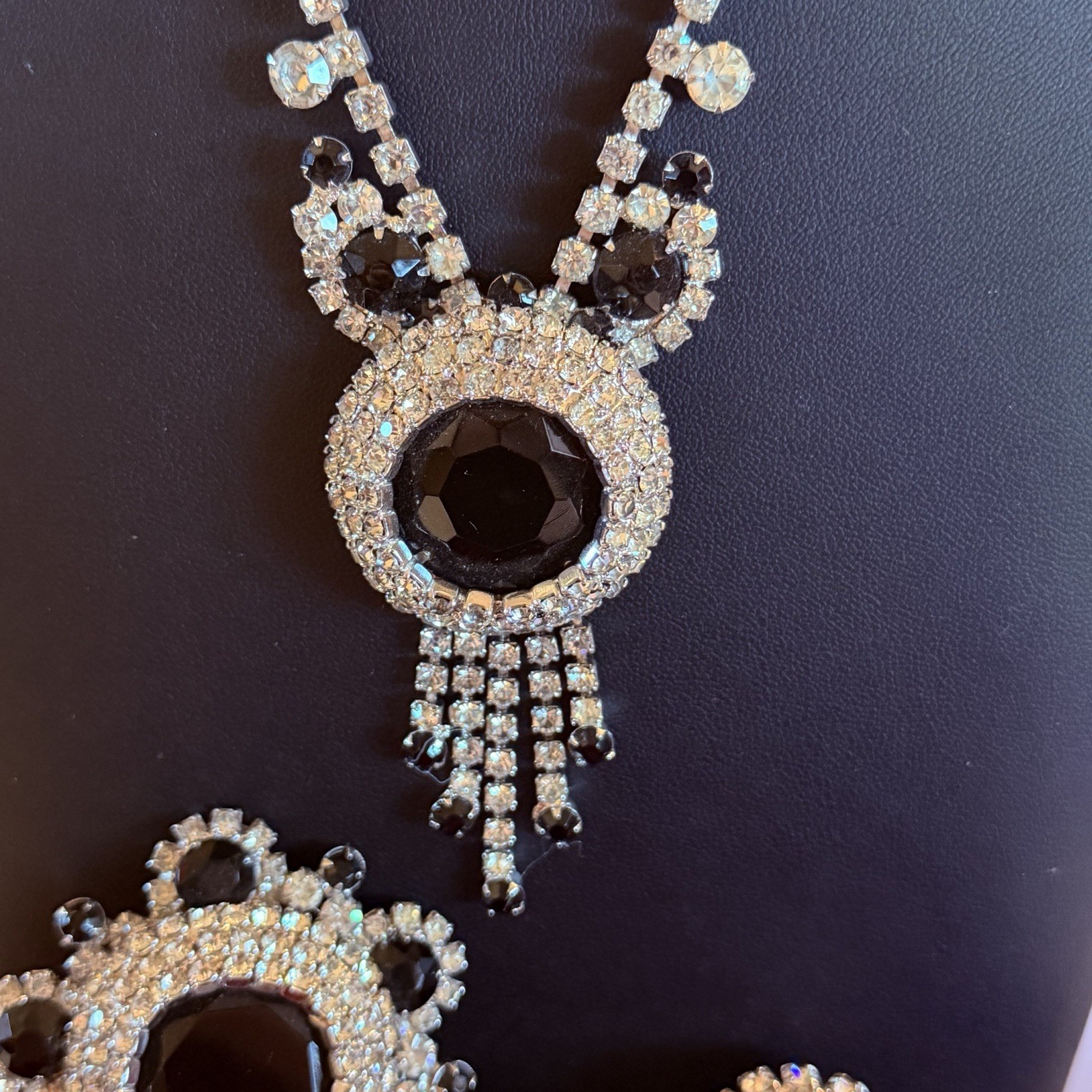 Juliana DeLizza & Elster Grand Parure Necklace Bracelet Earrings Brooch VTG