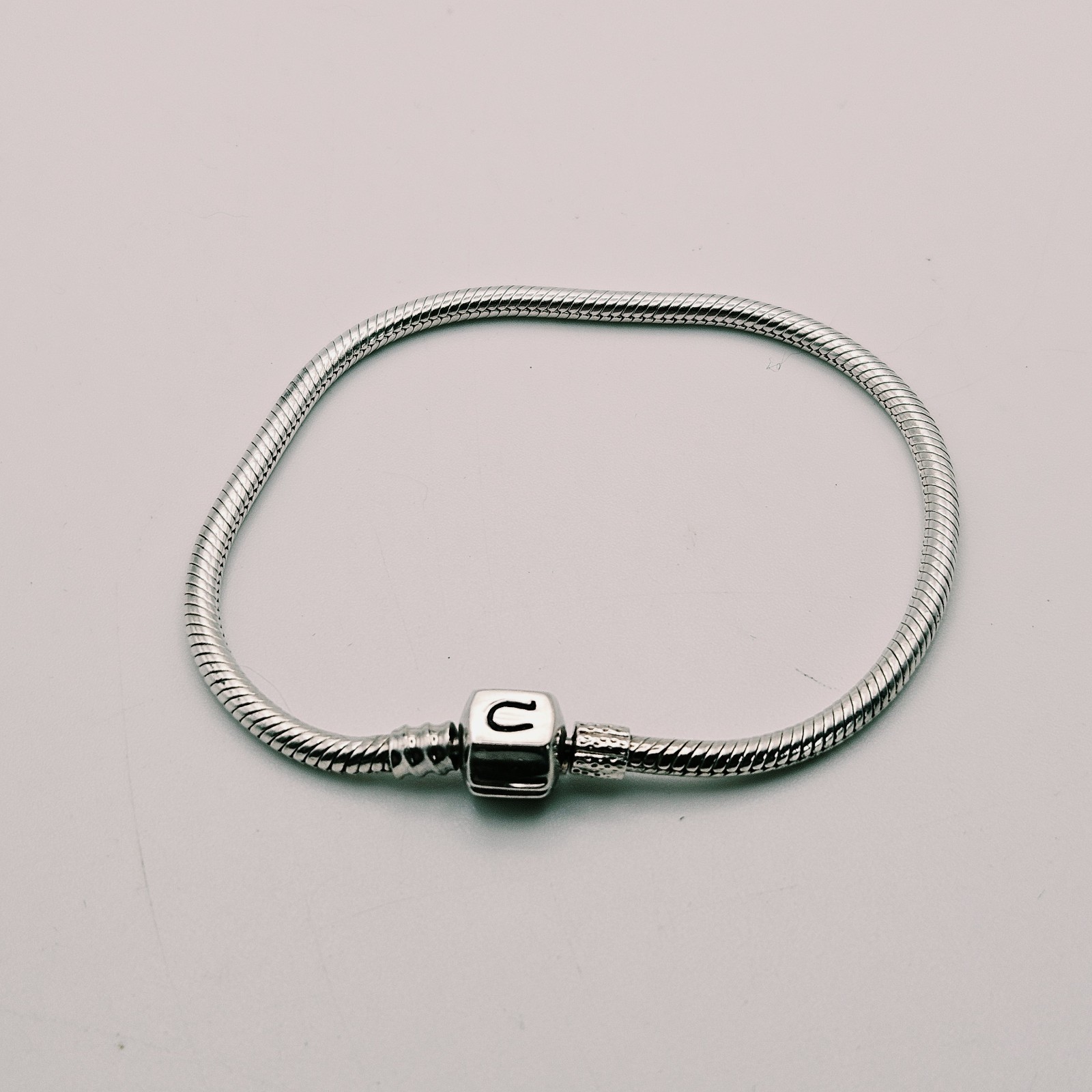 VTG Sterling Silver – CHAMILIA Snake Chain 7.5” Starter Charm Bracelet