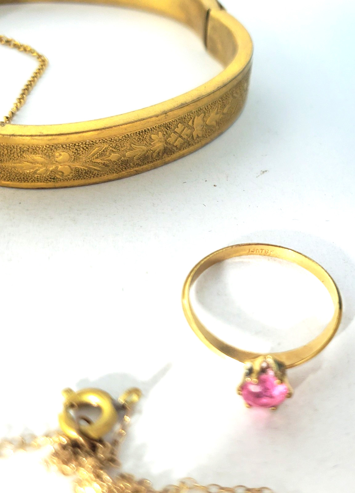 Victorian Edwardian 2 Deco Gold Filled Wear Repair Craft Scrap Jewelry Lot 11 Pc