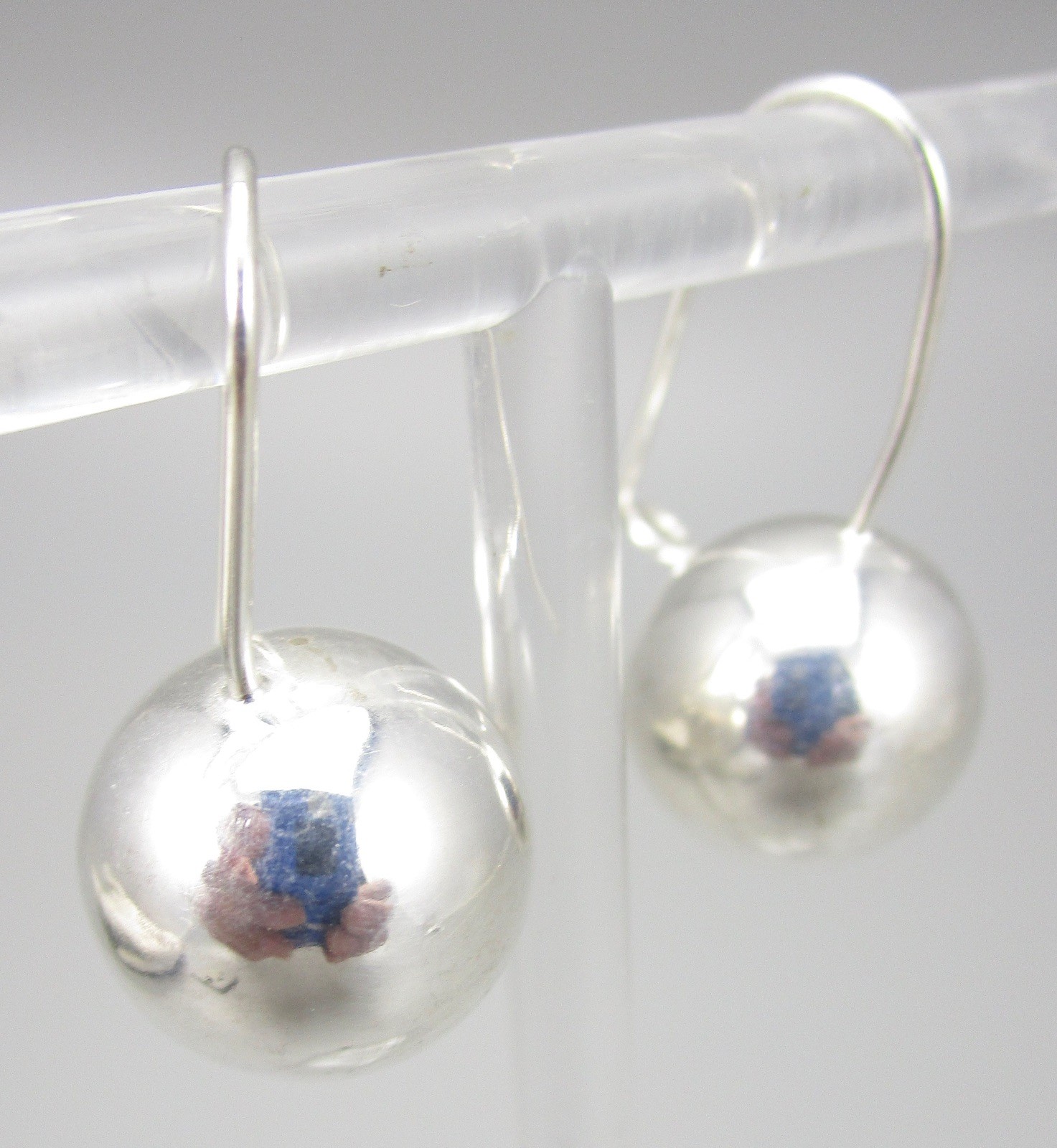 CLASSIC STERLING SILVER 13MM BALL FRENCH WIRE HOOK EARRINGS 5.5 GRAMS