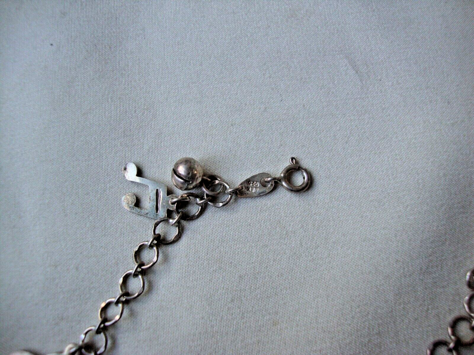 VINTAGE MUSIC CLEFT & 16TH NOTES 7″ STERLING SILVER STAMP 925 LEX CHARM BRACELET