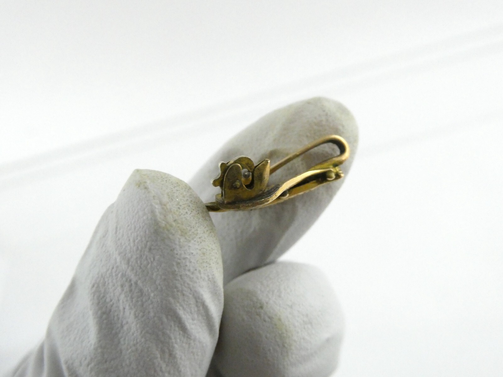 Antique RFS & Co Simmons Heart Shape Gold Fill Watch Fob or Pin 2.2g Unmarked