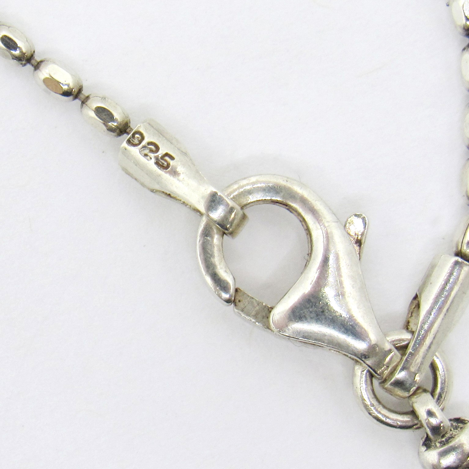 VINTAGE STERLING SILVER 925 SILPADA CHARM BEADED STATION 32″ 1.5 MM NECKLACE