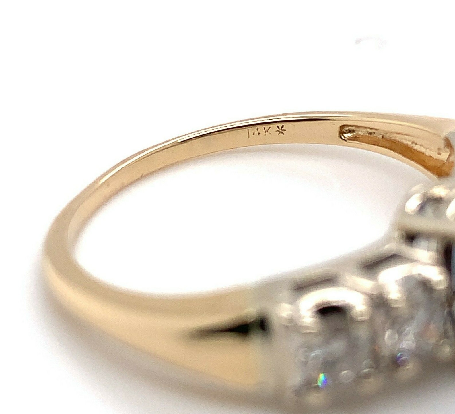 14k Yellow Gold 1.52 Carat Genuine Natural Sapphire and Diamond Ring (#J5570)