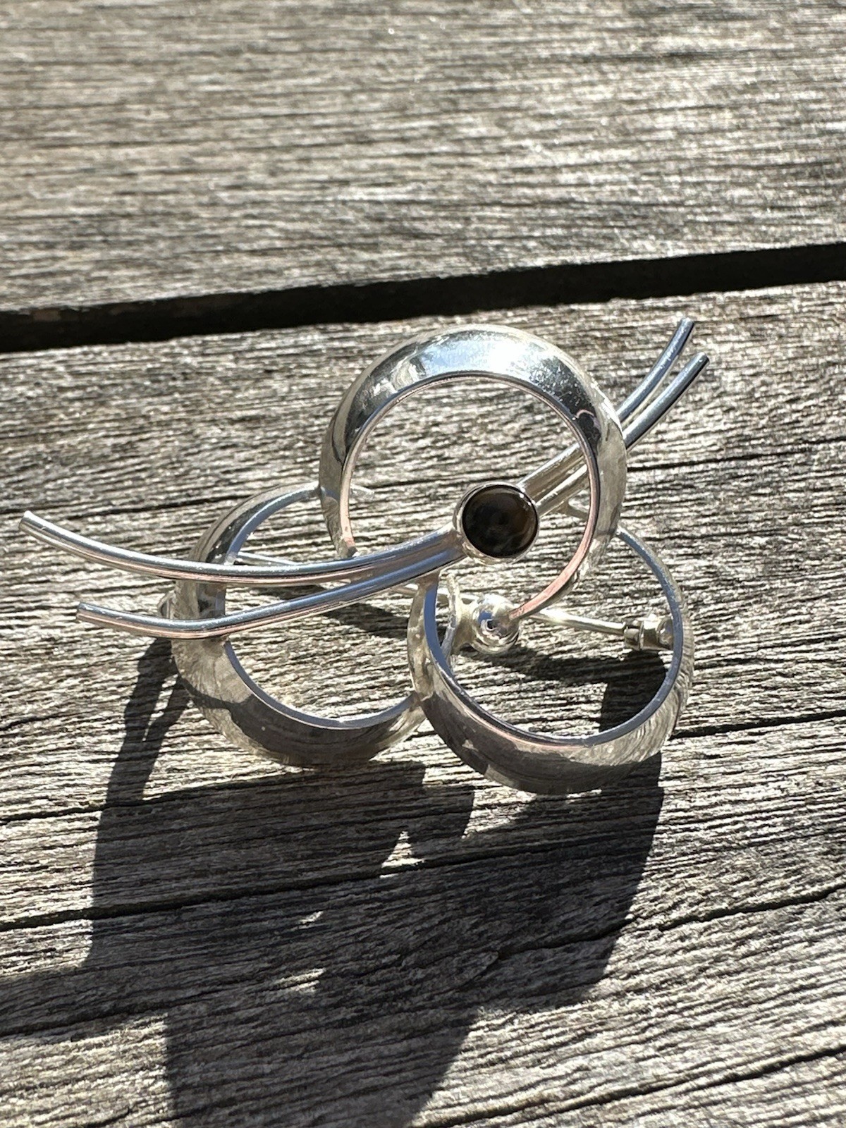N.E From Vintage Denmark 925S Sterling Silver Modernist brooch