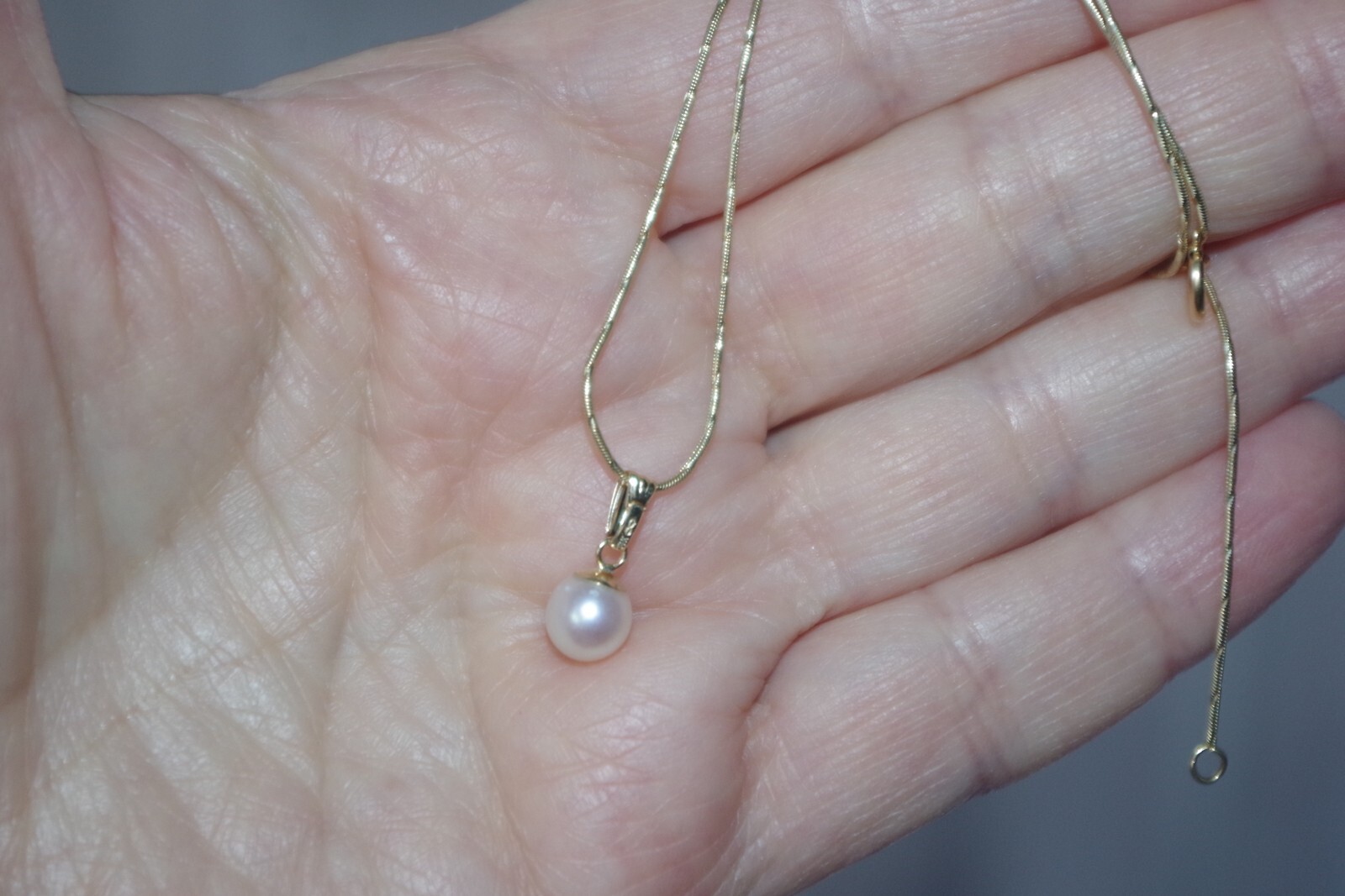 Mikimoto 7mm classic 14k yellow gold Pendent