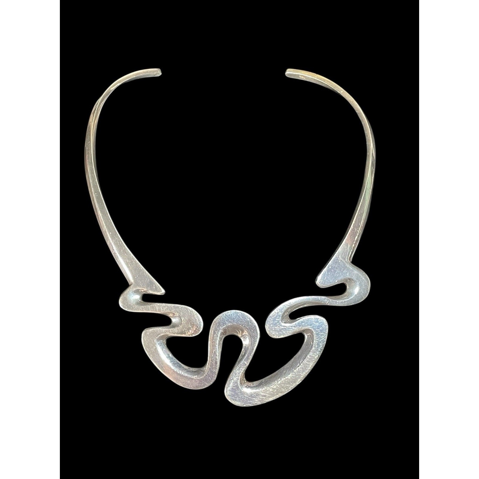 Dominique Dinouart Modernist sterling silver choker necklac 73g