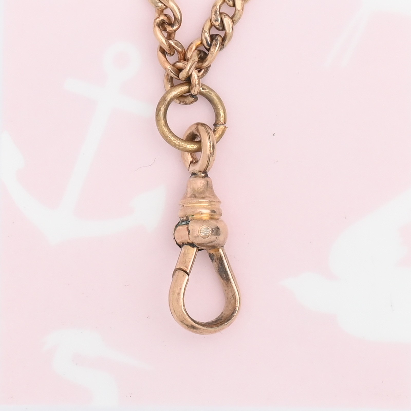 Antique Victorian Starburst Opal Gold Filled Slide Charm Curb Chain Necklace
