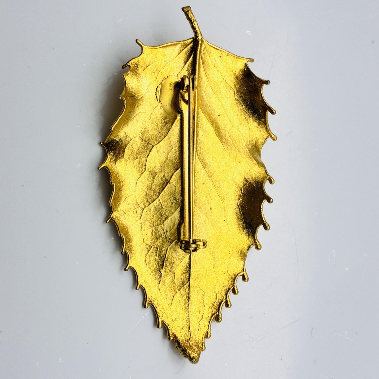 Vintage Gold Tone Leaf Brooch Pin Lot of 3 Nature Leaf Pins Giovanni