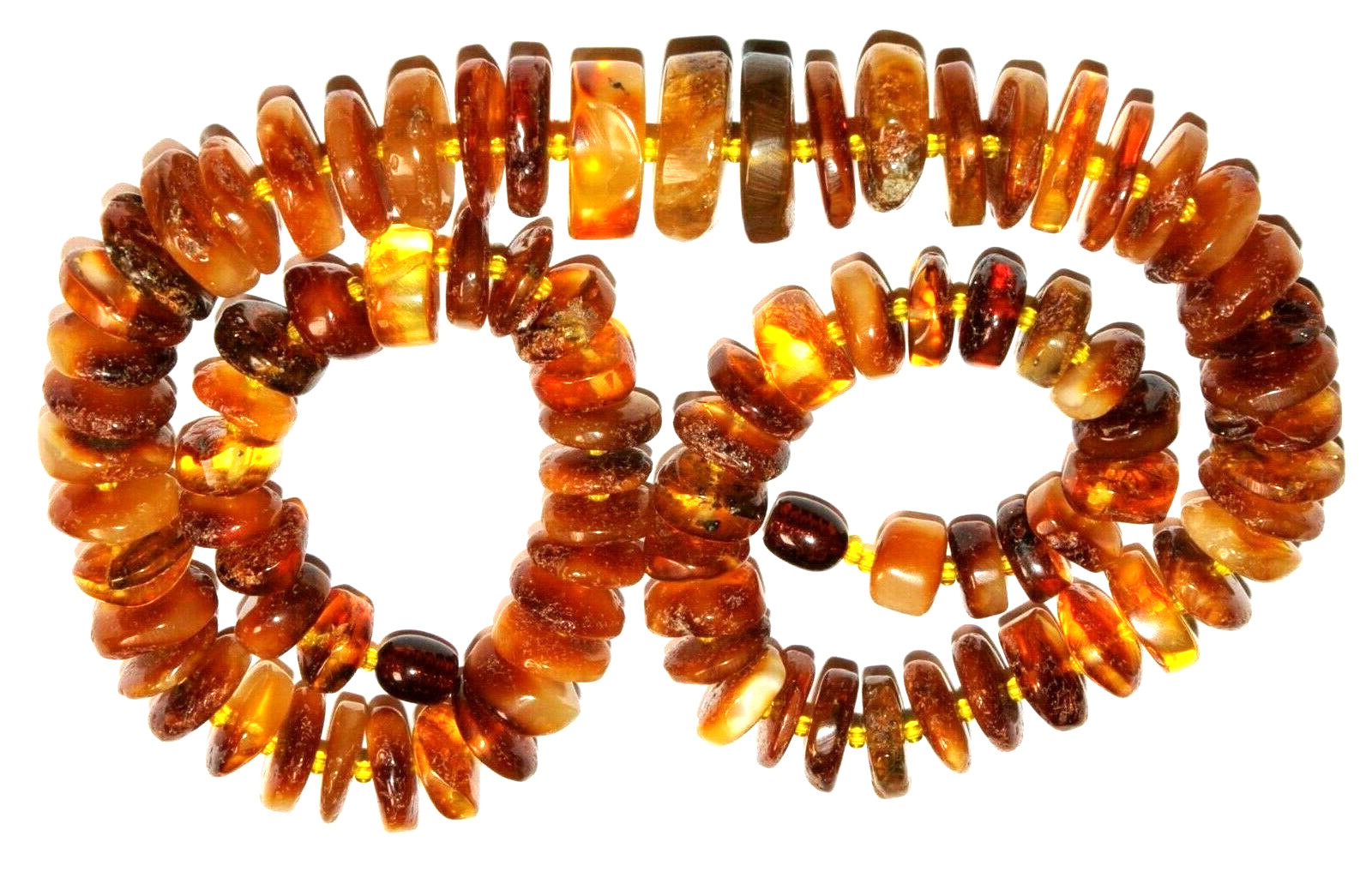 ✅51 cm=45gr RUSSIAN SOVIET BALTIC AMBER BEAD NECKLACE 琥珀 BRACELET STONE PENDANT
